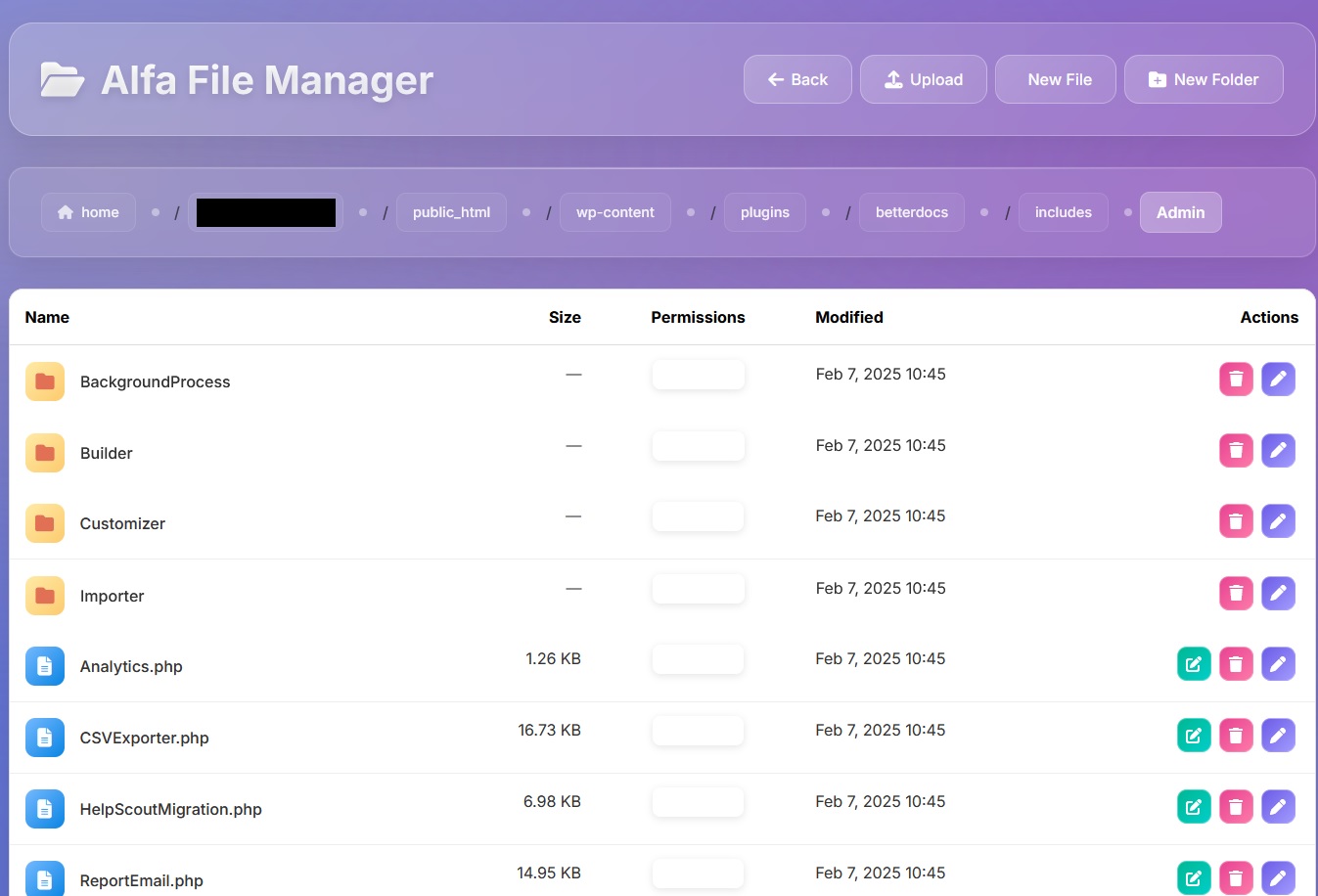 Alfa File Manager Hidden