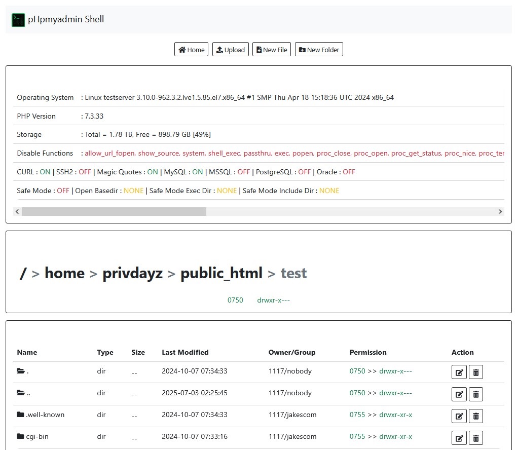 pHpmyadmin Shell