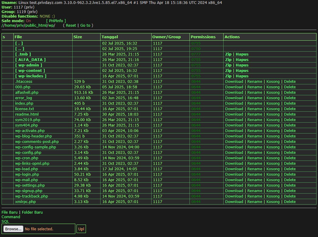 VANSEC Bypass Backdoor Shell